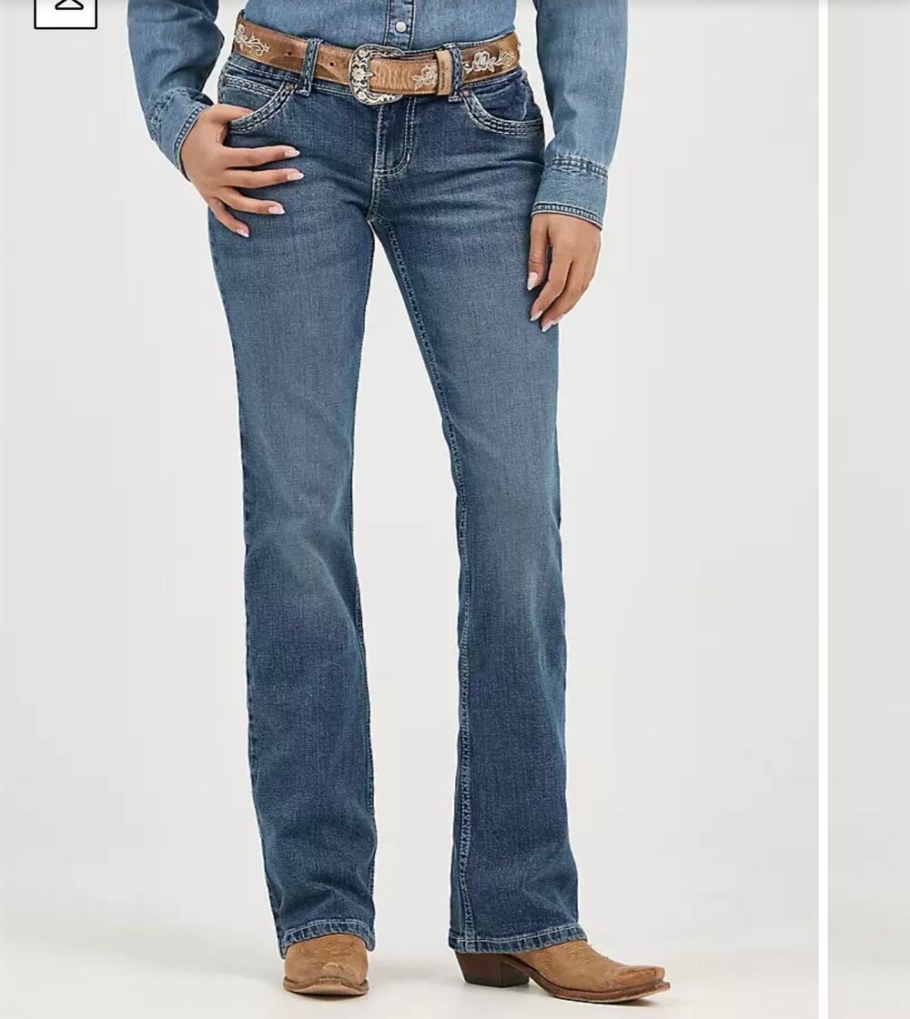 Wrangler Retro Sadie Bootcut Jeans 11/12 x 32 Mid Rise Western Embroidered Boho